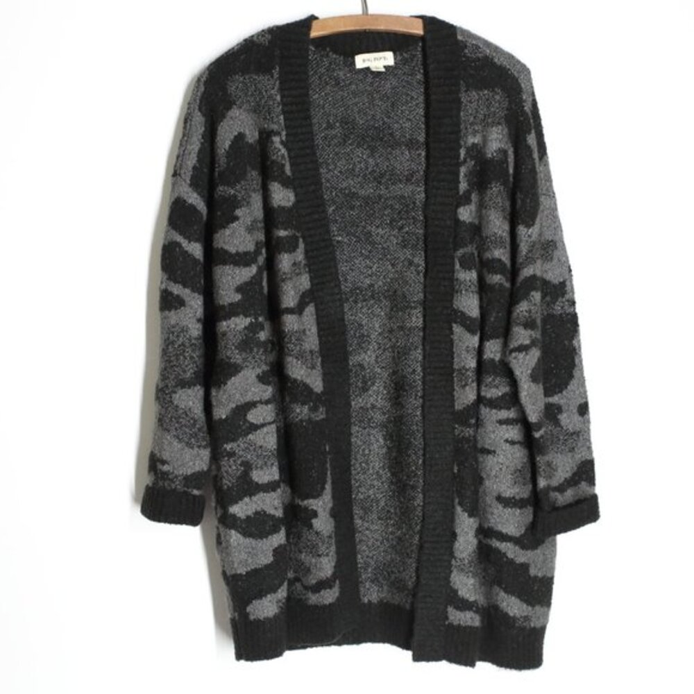 Rag Poets camo opened front soft cardigan